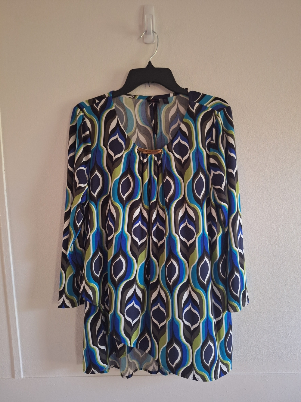 Rafaella Multicolor Blue & Green Geo-Print Tunic
